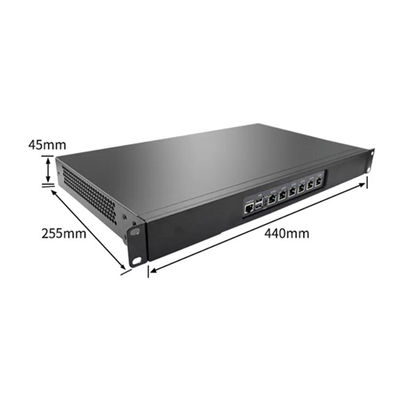 1U rackmount  quad cores N150 6 I226V 2500M NIC firewall PC soft router support pFsense